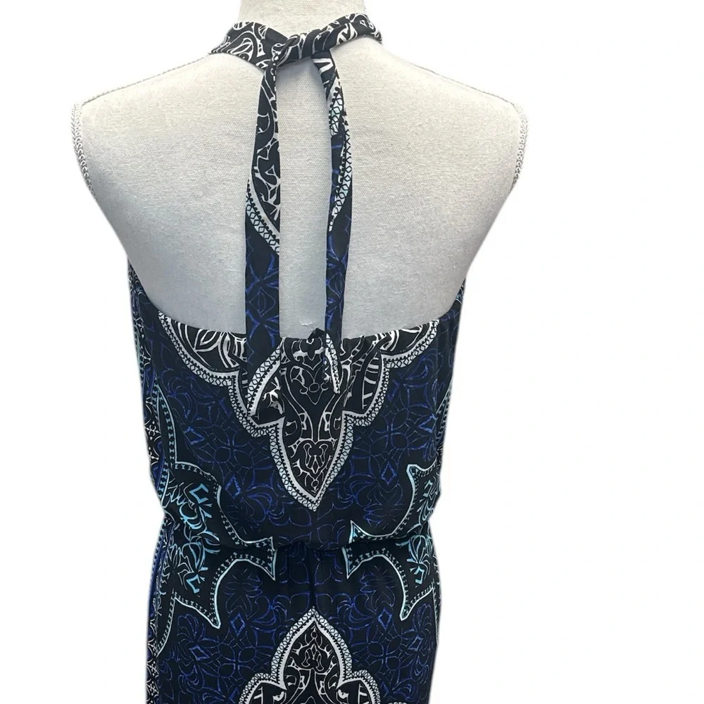 White House Black Market Women's Halter Maxi Dress Paisley Multicolor Size S - Picture 7 of 10